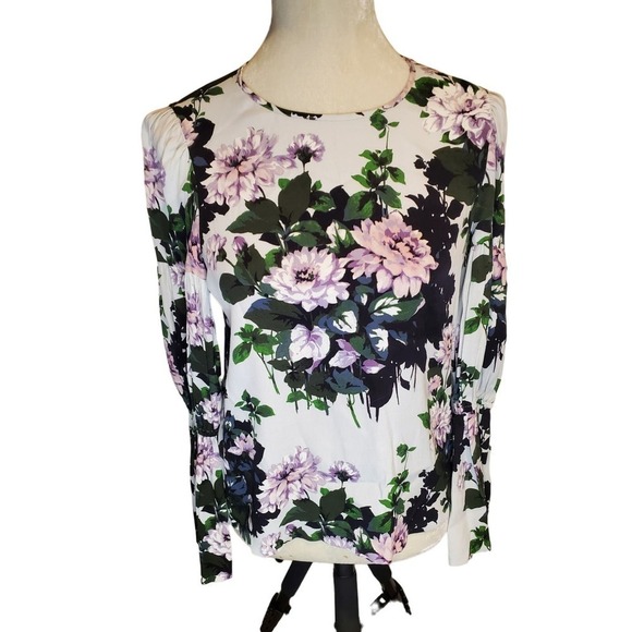Club Monaco Floral Blouse size Small - Picture 1 of 10